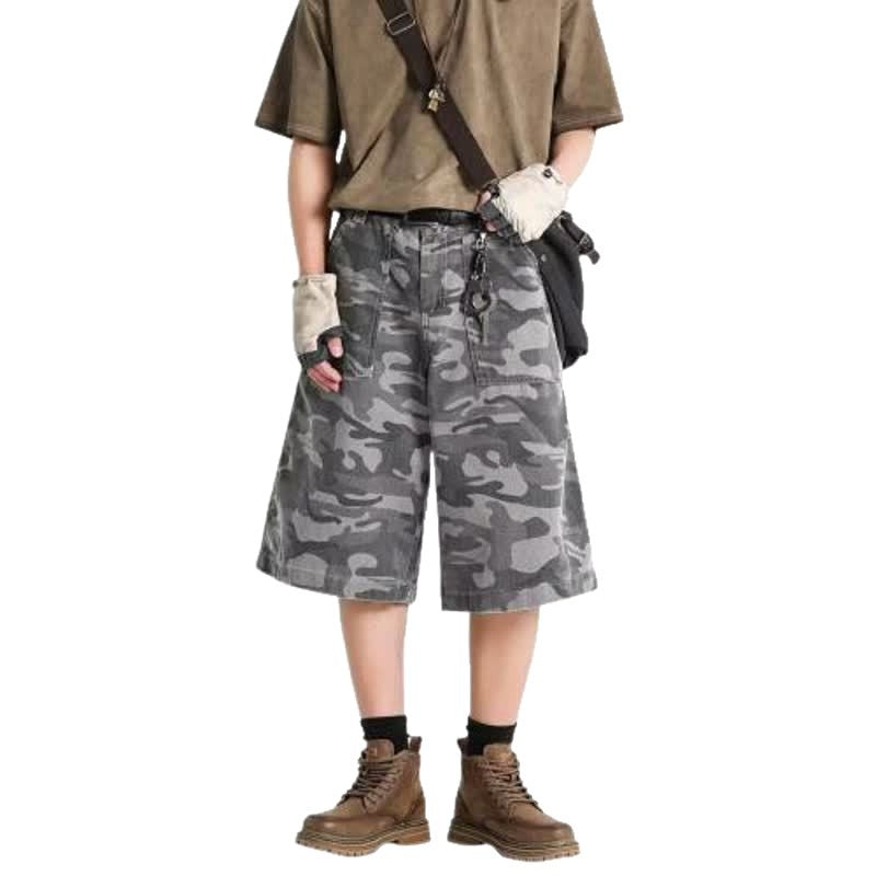 Men Loose Multi-Pocket Street Trendy Versatile Shorts Men