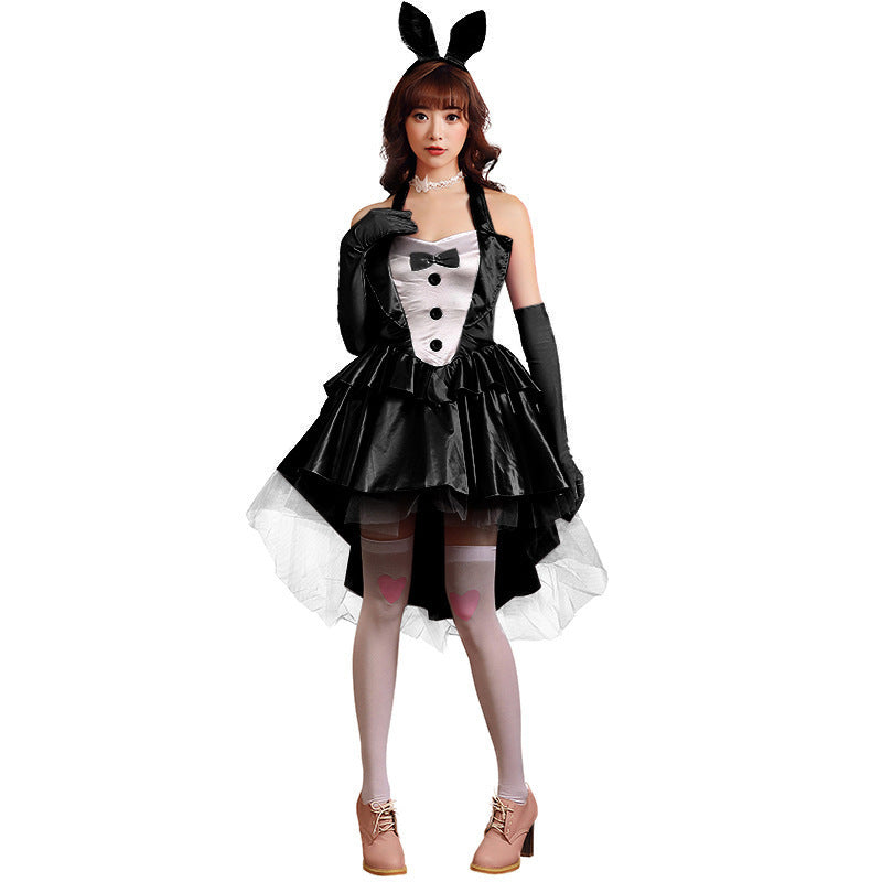 Bunny Girl Pink Puffy Tail Dress for Nightclub, Bar, Party and Stage Performance