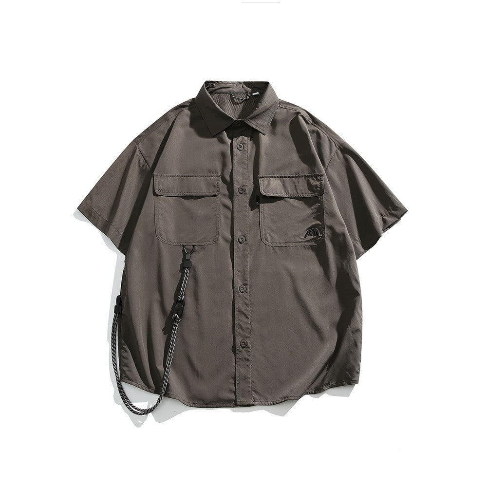 Men's Short Sleeve Vintage Workwear Camping Top