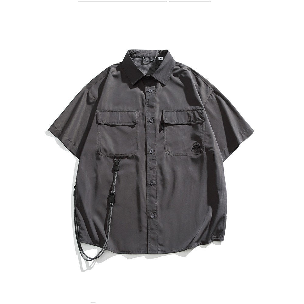 Men's Short Sleeve Vintage Workwear Camping Top