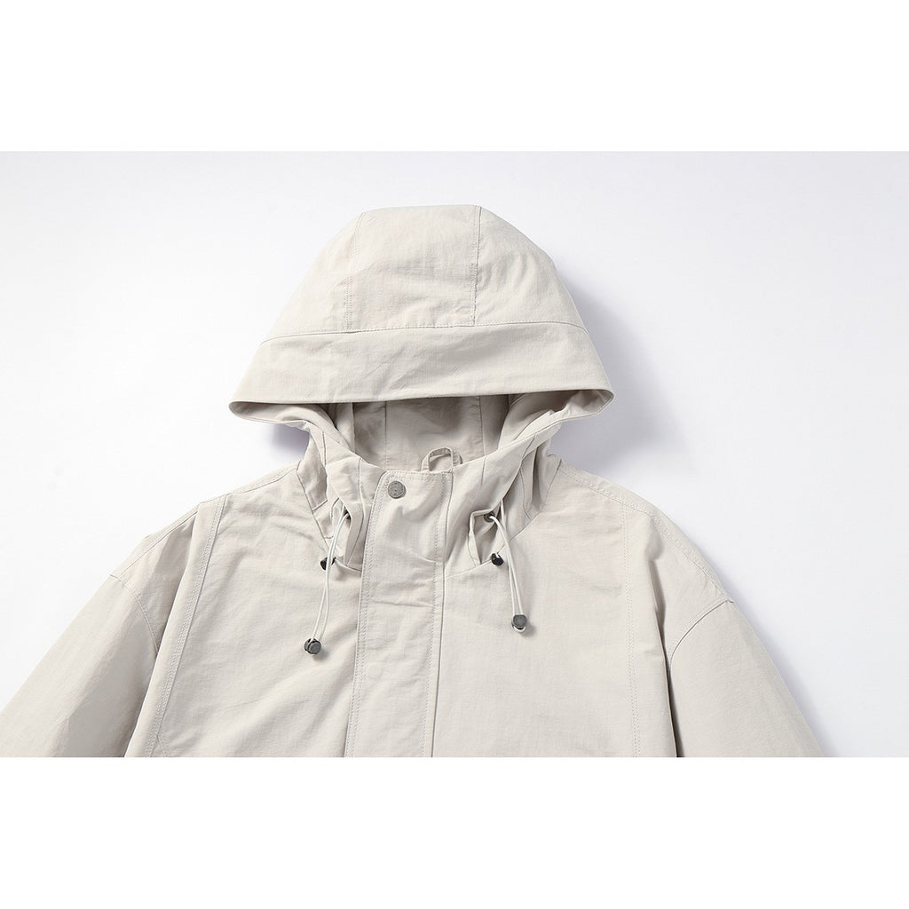 Camping Jacket Unisex Loose Hooded Windbreaker Coat
