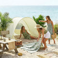 Heavy Duty Beach Tent with Reinforced Poles – Windproof Sun Shelter & UV Protection Canopy for Outdoor Family Use