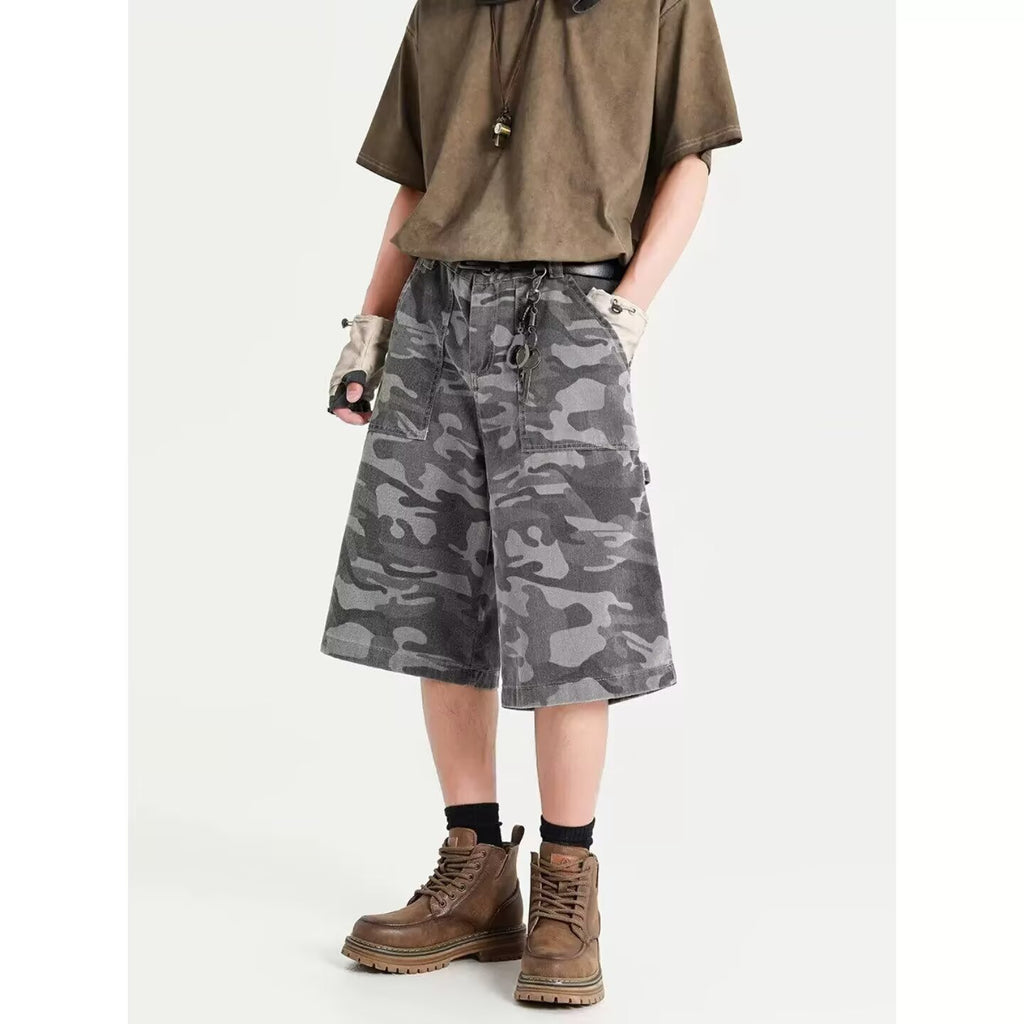Men Loose Multi-Pocket Street Trendy Versatile Shorts Men