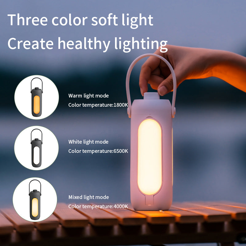 Outdoor folding camping lamp Large capacity lighting Portable usb rechargeable hanging tent camping lamp
