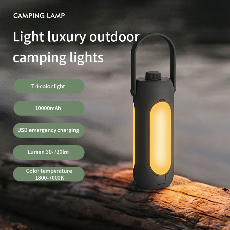 Outdoor folding camping lamp Large capacity lighting Portable usb rechargeable hanging tent camping lamp