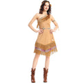Halloween Costume Adult Women's Native  Indigenous Outfit Wild Forest Hunter Performance Costume
