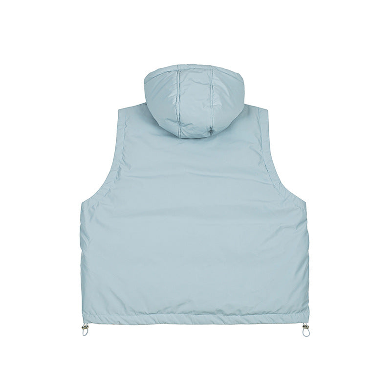 Vintage Design Outdoor Hooded Cargo Vest Men's Outdoor Functional Style Sleeveless Jacket Camping Outwear