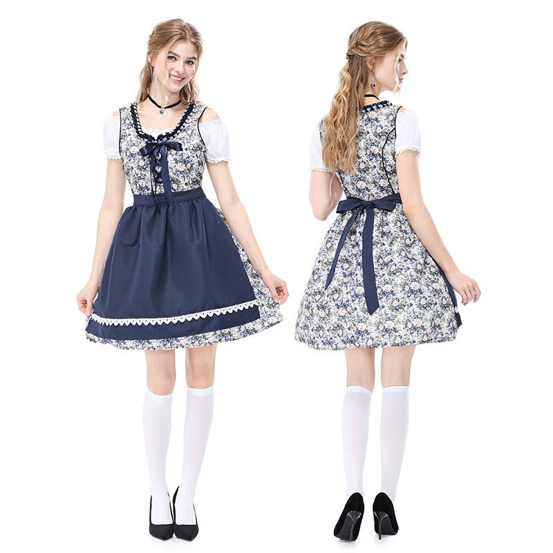 Ladies Floral Bavarian Dress German Beer Festival Traditional Costume Adult Halloween Costume New Style