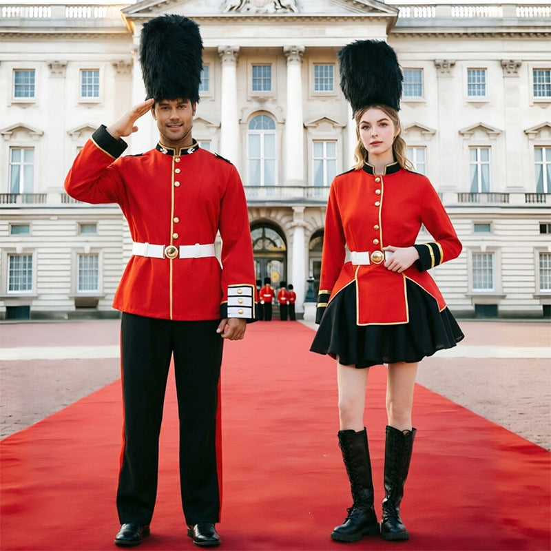 Halloween Women's British Royal Guard Cosplay Dress, British Queen's Guards Ceremonial Parade Stage Party Costume