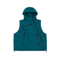 Vintage Design Outdoor Hooded Cargo Vest Men's Outdoor Functional Style Sleeveless Jacket Camping Outwear