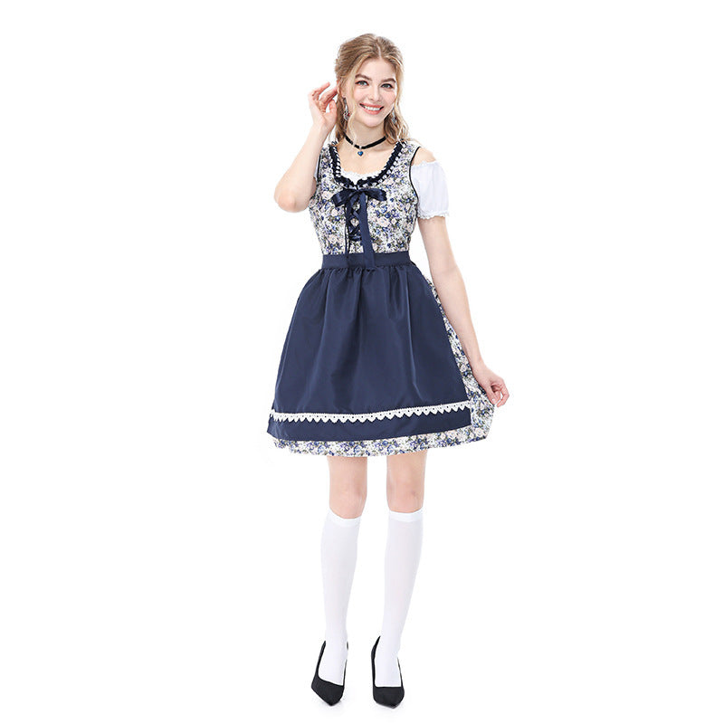 Ladies Floral Bavarian Dress German Beer Festival Traditional Costume Adult Halloween Costume New Style