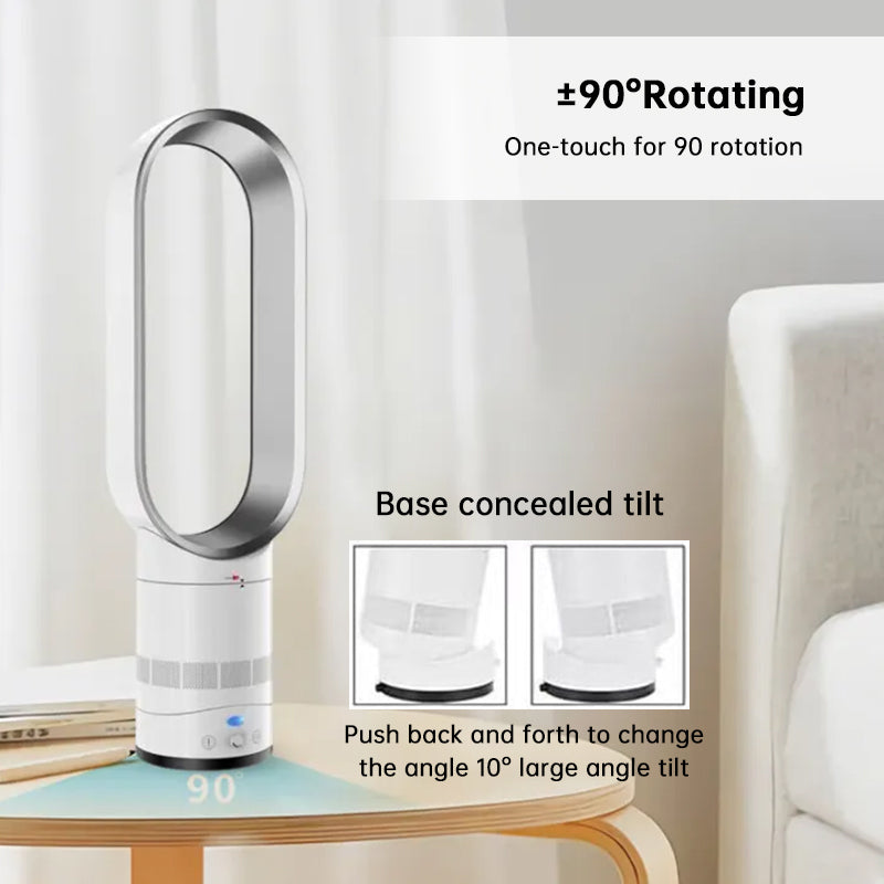 2025 New 16" Bladeless Tower Fan with Remote, Quiet Floor Fan for Home