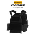Tactical Plate Carrier Vest - Quick Release MOLLE Armor Carrier w/ Elastic Cummerbund (SS Style)