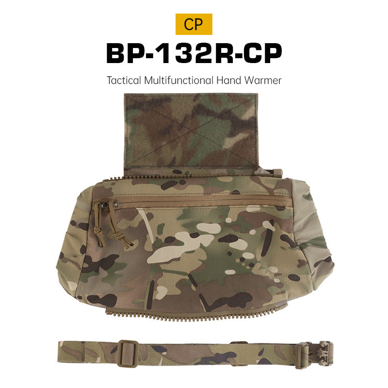 Tactical Hand Warmer Fanny Pack - 3-in-1 Winter Muff Pouch for Airsoft, Hunting, Camping