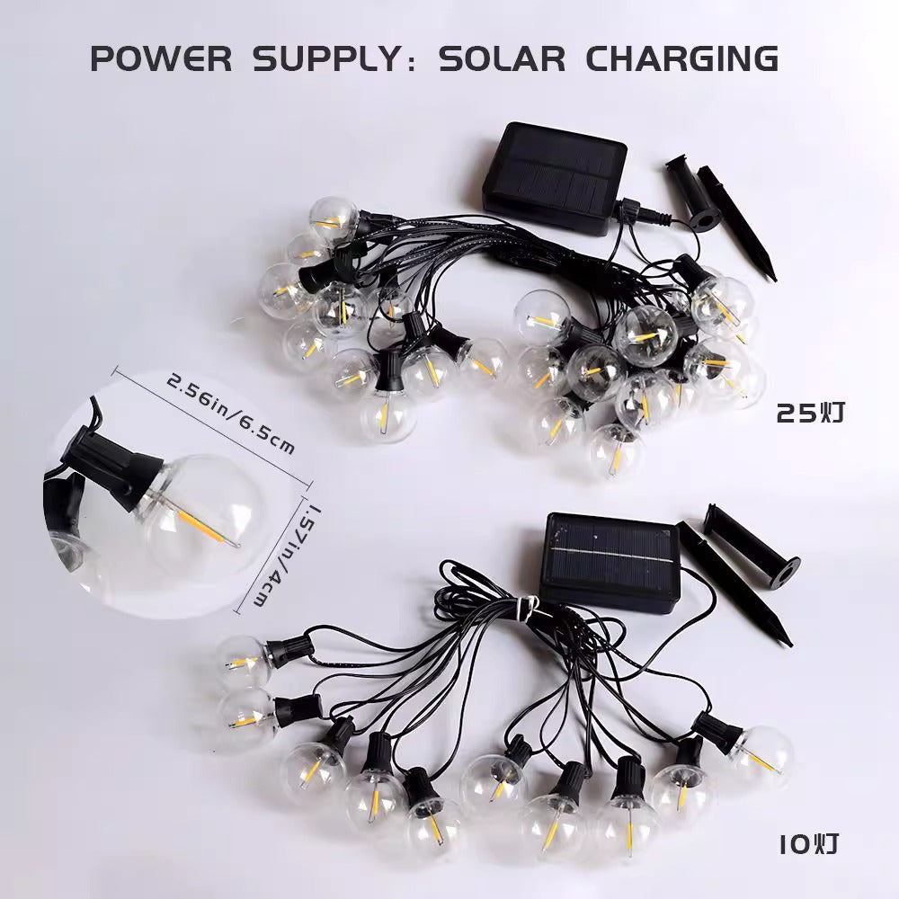 Outdoor Waterproof Camping G40 Solar String Lights