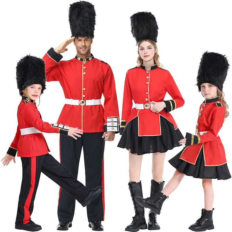 Halloween Women's British Royal Guard Cosplay Dress, British Queen's Guards Ceremonial Parade Stage Party Costume