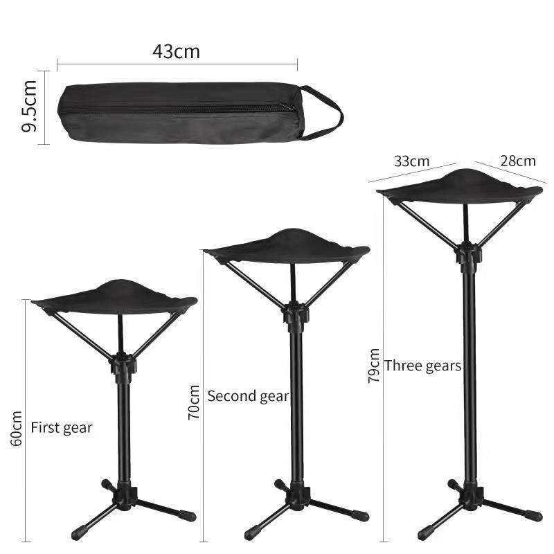 Outdoor Camping Stool Fishing Lineup Stool Folding Portable Podium Stool