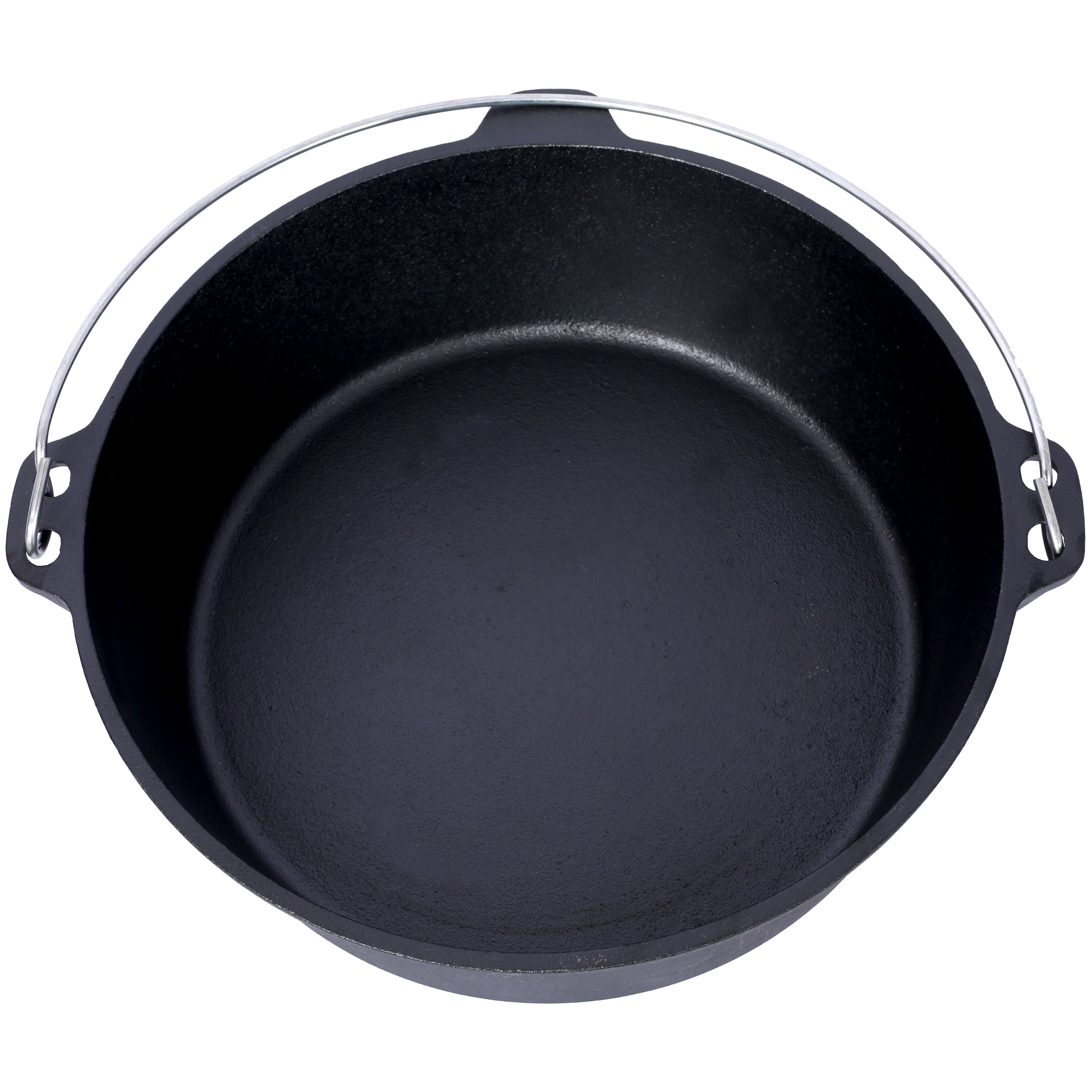 ast iron Dutch oven with lid, outdoor camping deep pot, used for camping, cooking, barbecue and leg rest, 8 Quart