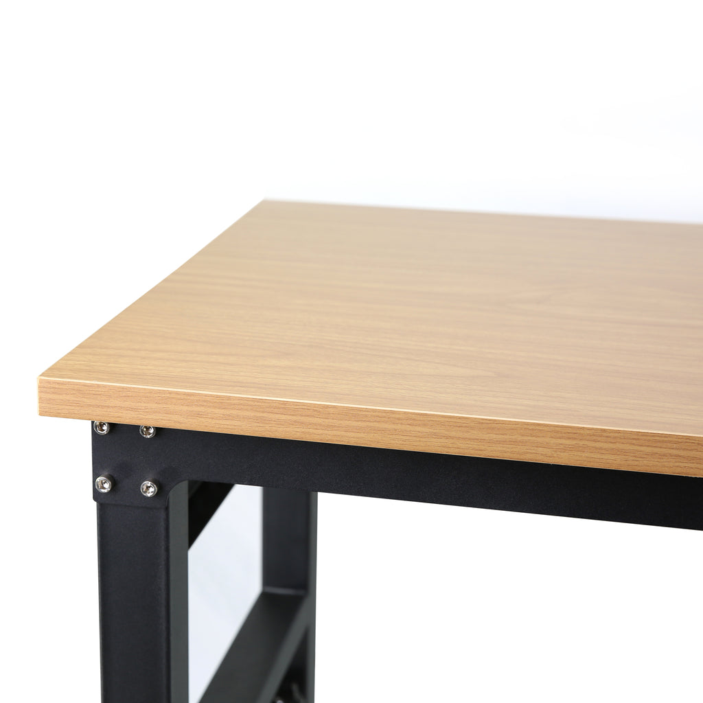 72 inch x 24 inch adjustable worktable, rolling heavy-duty worktable with power socket and wheels