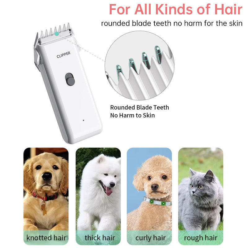Professional Cordless Pet Clippers - Waterproof & Quiet Dog Grooming Trimmer for Home