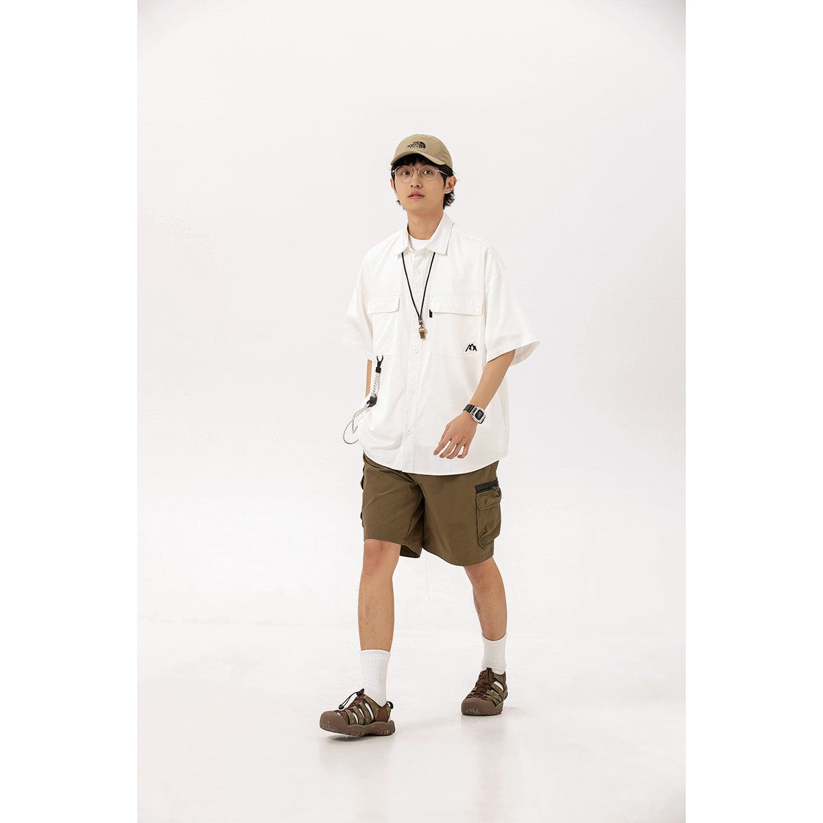 Men's Short Sleeve Vintage Workwear Camping Top