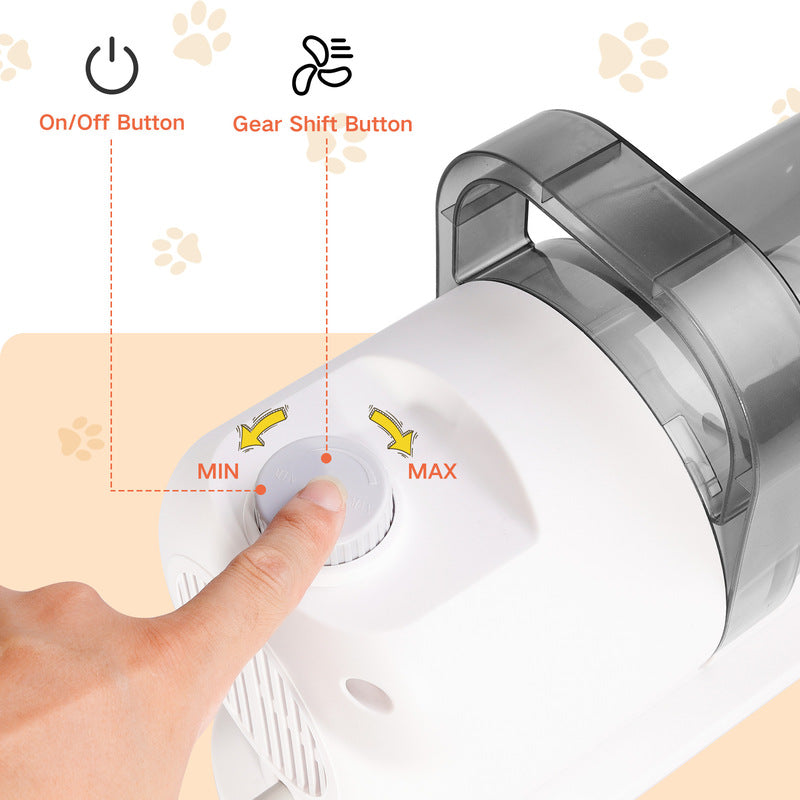 MicroData 2.5L Pet Grooming Vacuum Kit with Electric Push Combs & Brushes for Cats & Dogs | 2-in-1 Deshedding & Suction