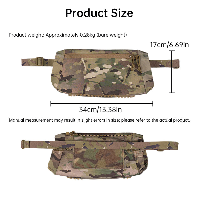 Tactical Hand Warmer Fanny Pack - 3-in-1 Winter Muff Pouch for Airsoft, Hunting, Camping