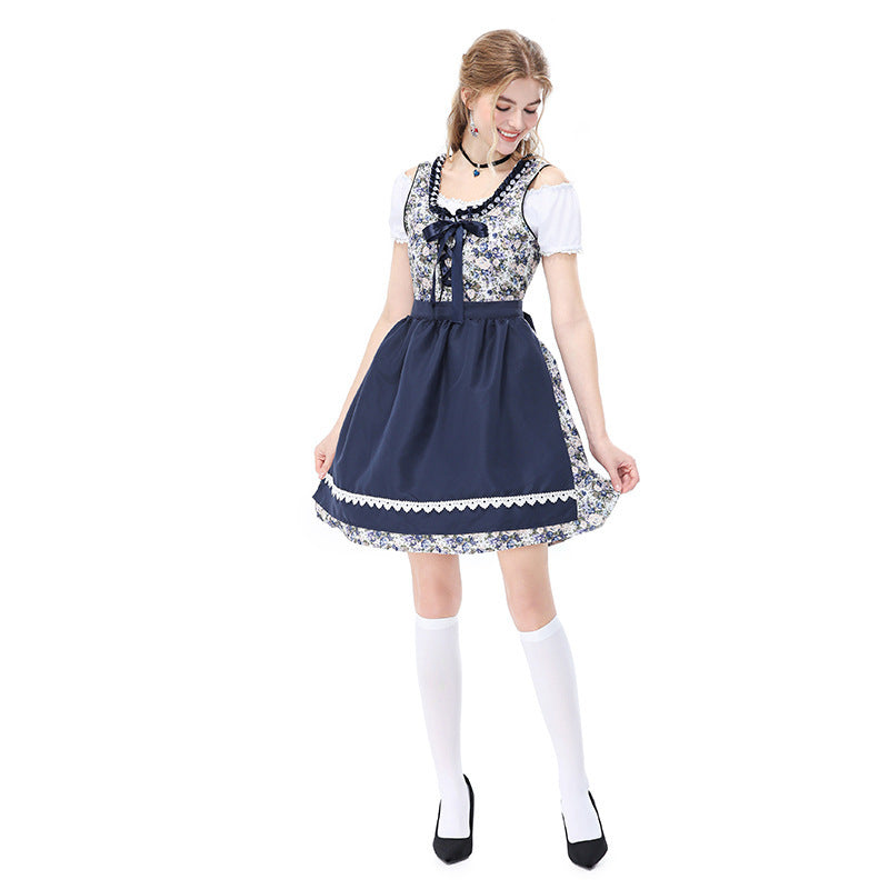 Ladies Floral Bavarian Dress German Beer Festival Traditional Costume Adult Halloween Costume New Style