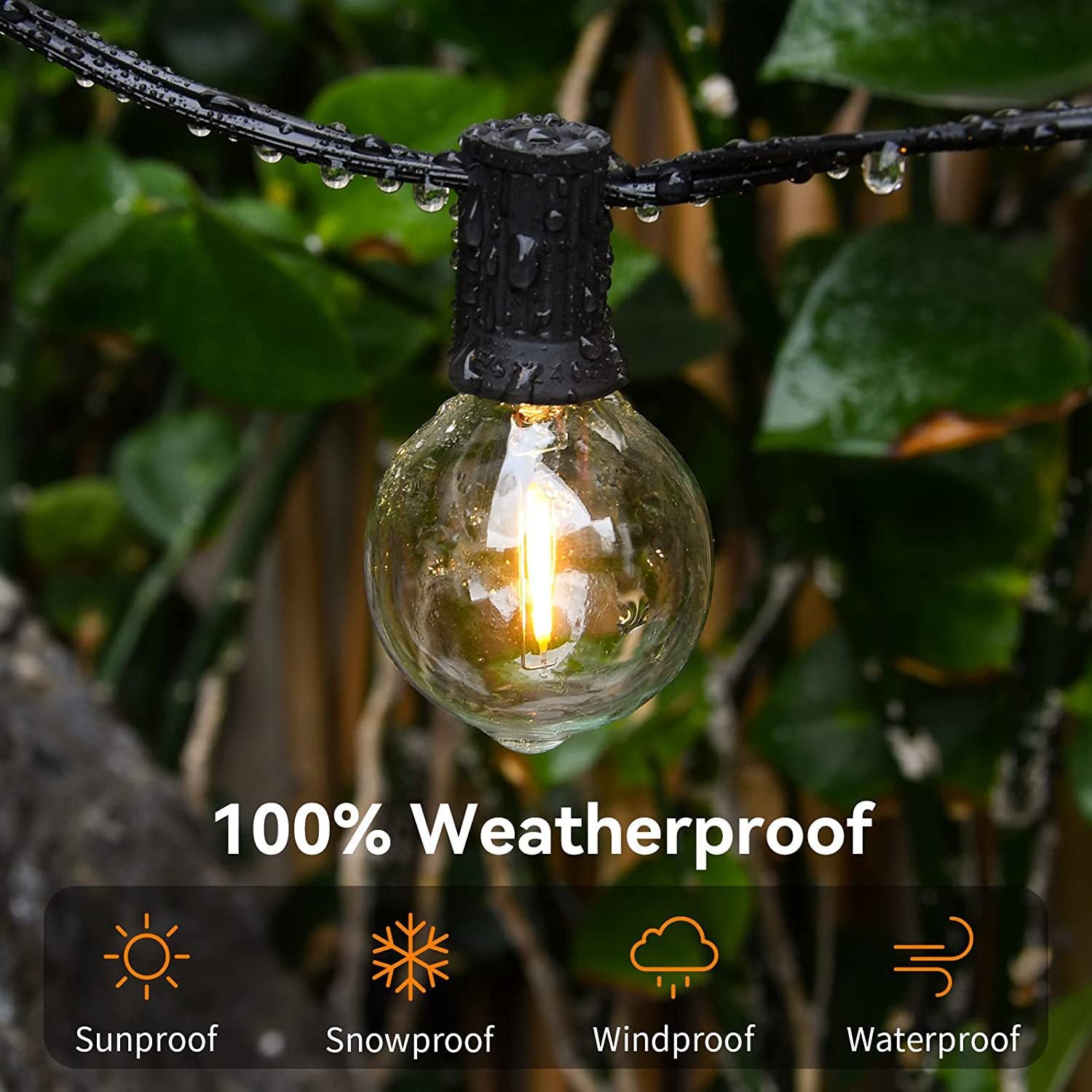 Outdoor Waterproof Camping G40 Solar String Lights