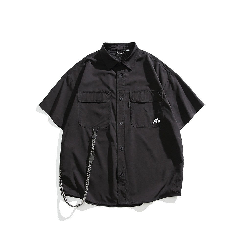 Men's Short Sleeve Vintage Workwear Camping Top