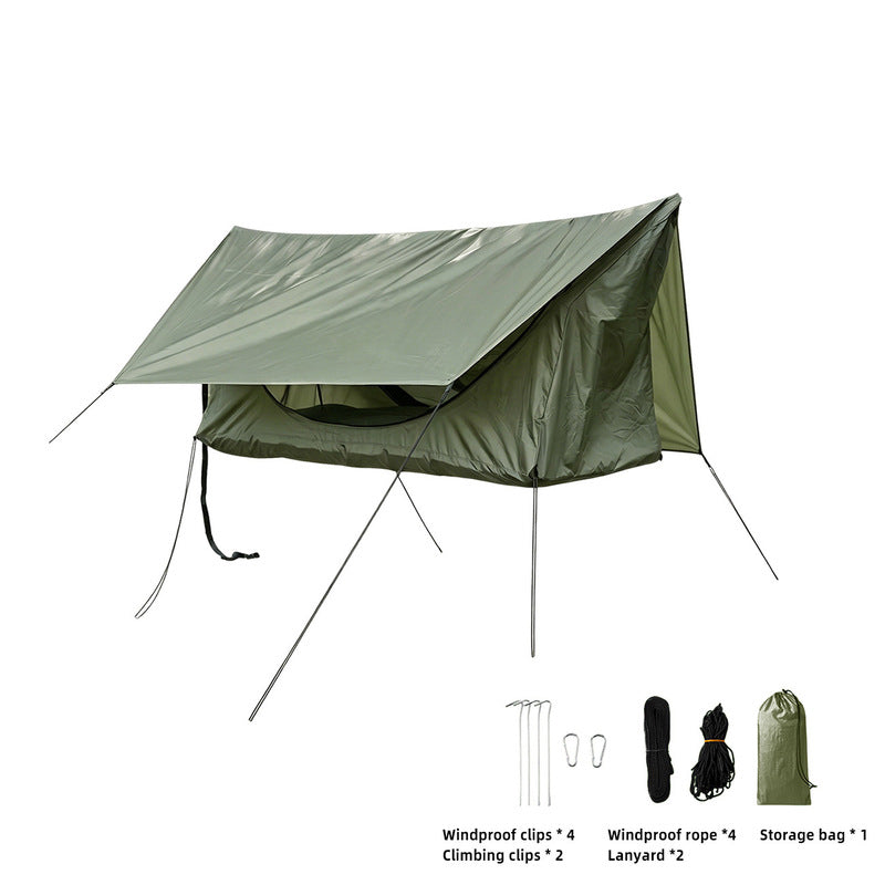Zippered Bug Net Hammock – 200x80cm Adult Hanging Chair for Camping, Travel & Insect Protection