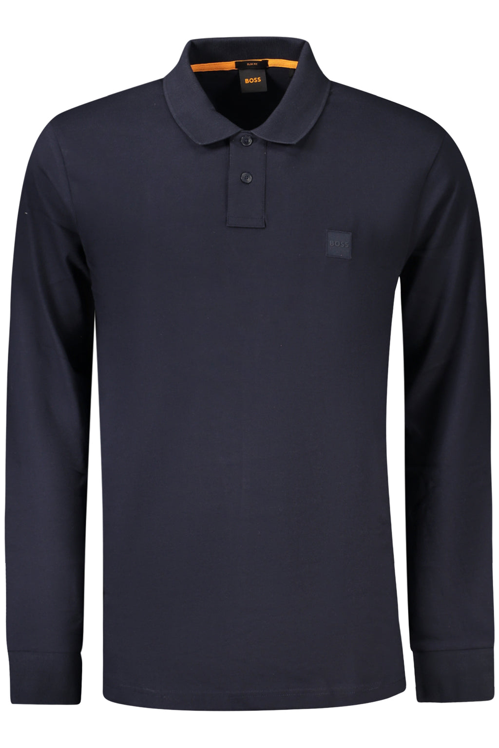 HUGO BOSS MEN'S LONG-SLEEVED POLO SHIRT, BLUE