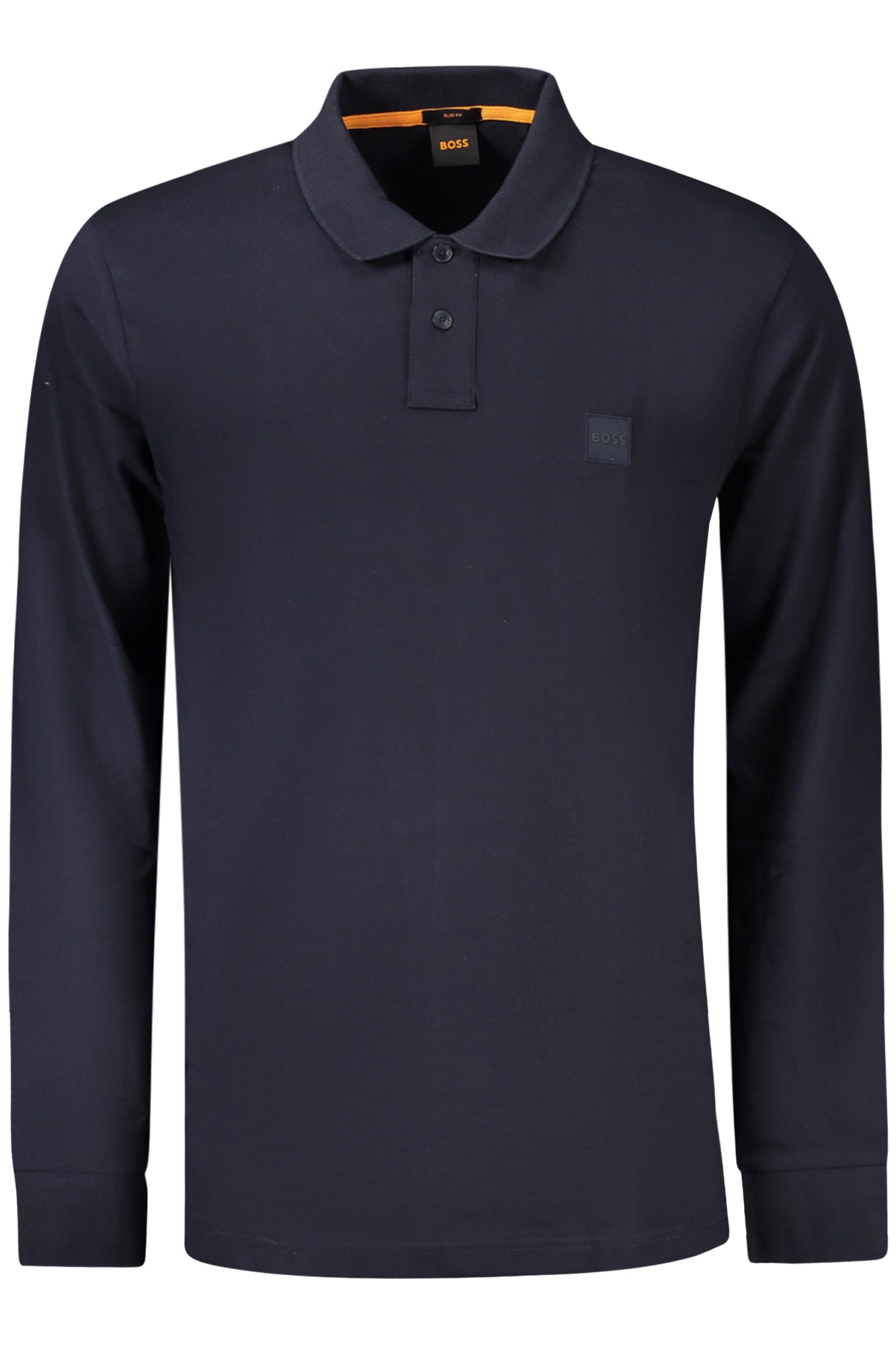 HUGO BOSS MEN'S LONG-SLEEVED POLO SHIRT, BLUE